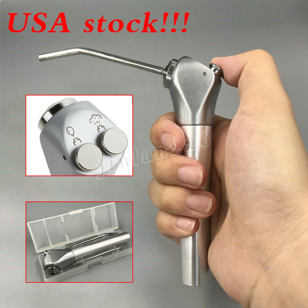 Dental 3 Way Air Water Spray Triple Syringe Handpiece w/ 2 Nozzles Tips Tubes US