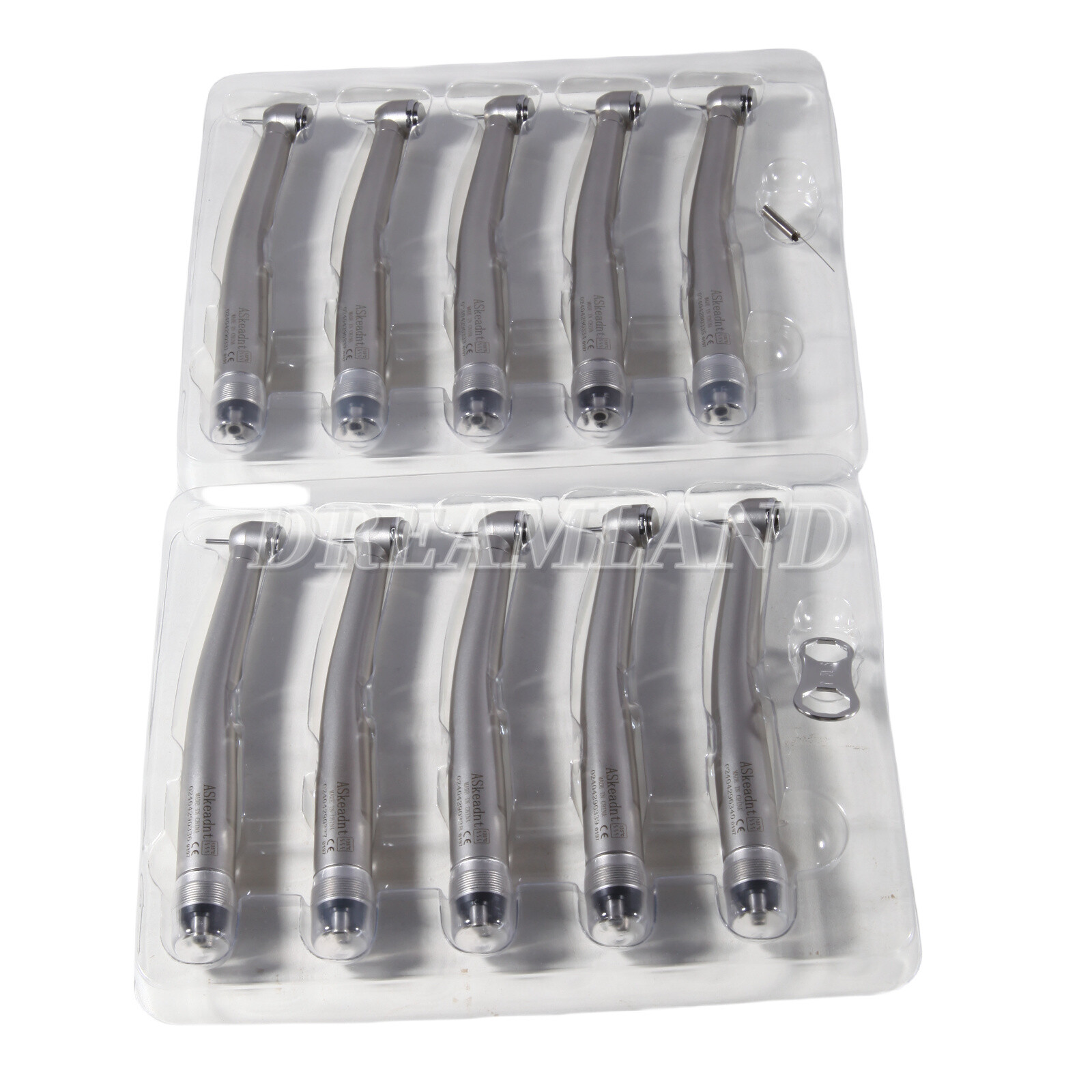 1/10 USA Dental Fiber Optic High Speed Handpiece 2/4H LED E-generator