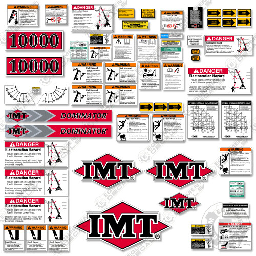 Fits IMT 10000 Decal Kit (25 FT) Boom Truck Safety Stickers – 7-Year 3M Vinyl!