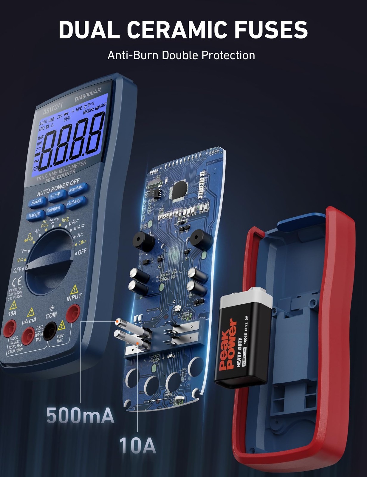 AstroAI Digital Multimeter – Compact Analyzer for AC/DC Voltage & Current