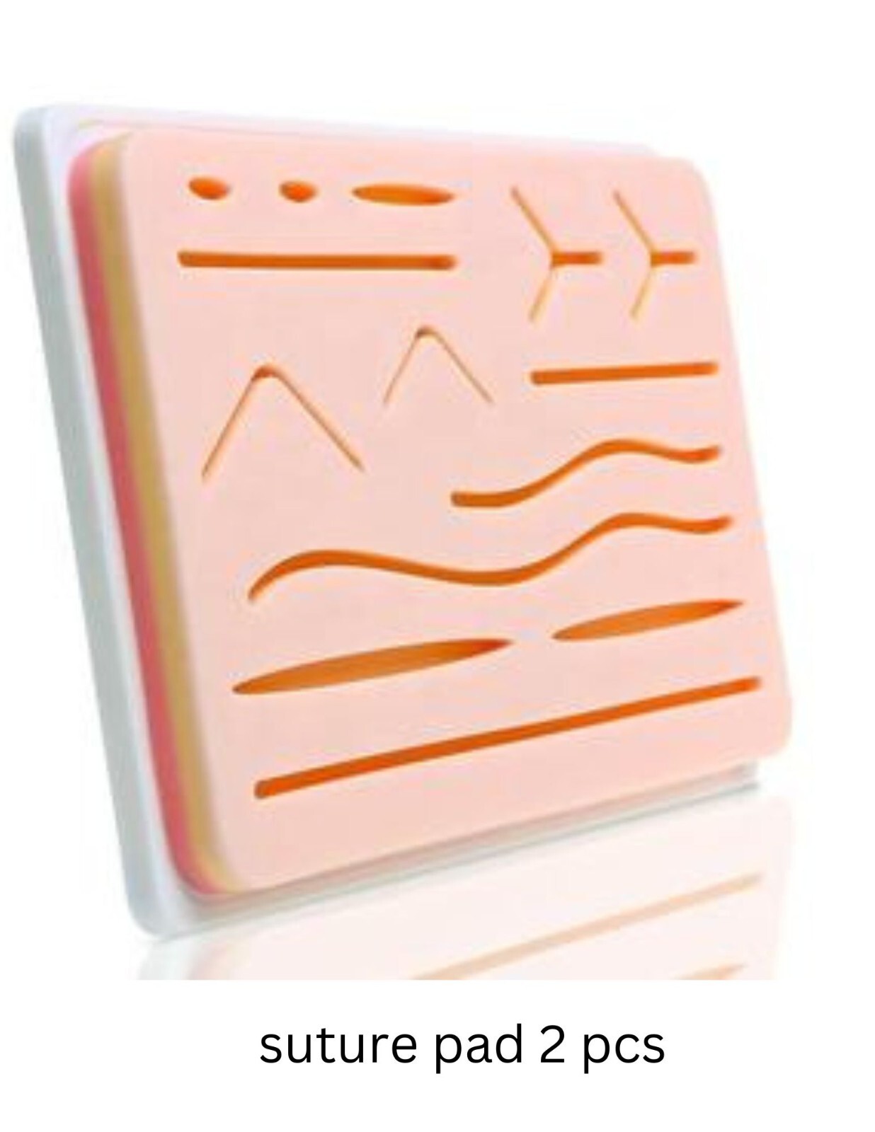 14 Cuts Suture Training Kit – Medical Silicone Suture Practice Pad with Wounds