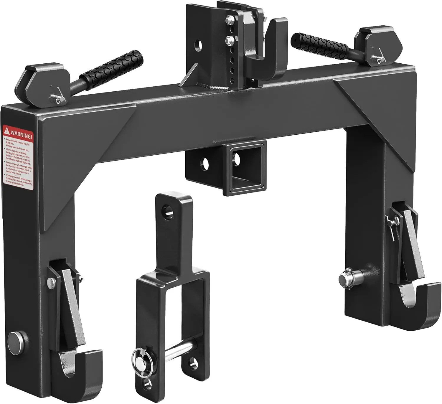 3 Point Quick Hitch Attachment & 2″ Receiver for Category 1 Tractors, 3000 lbs