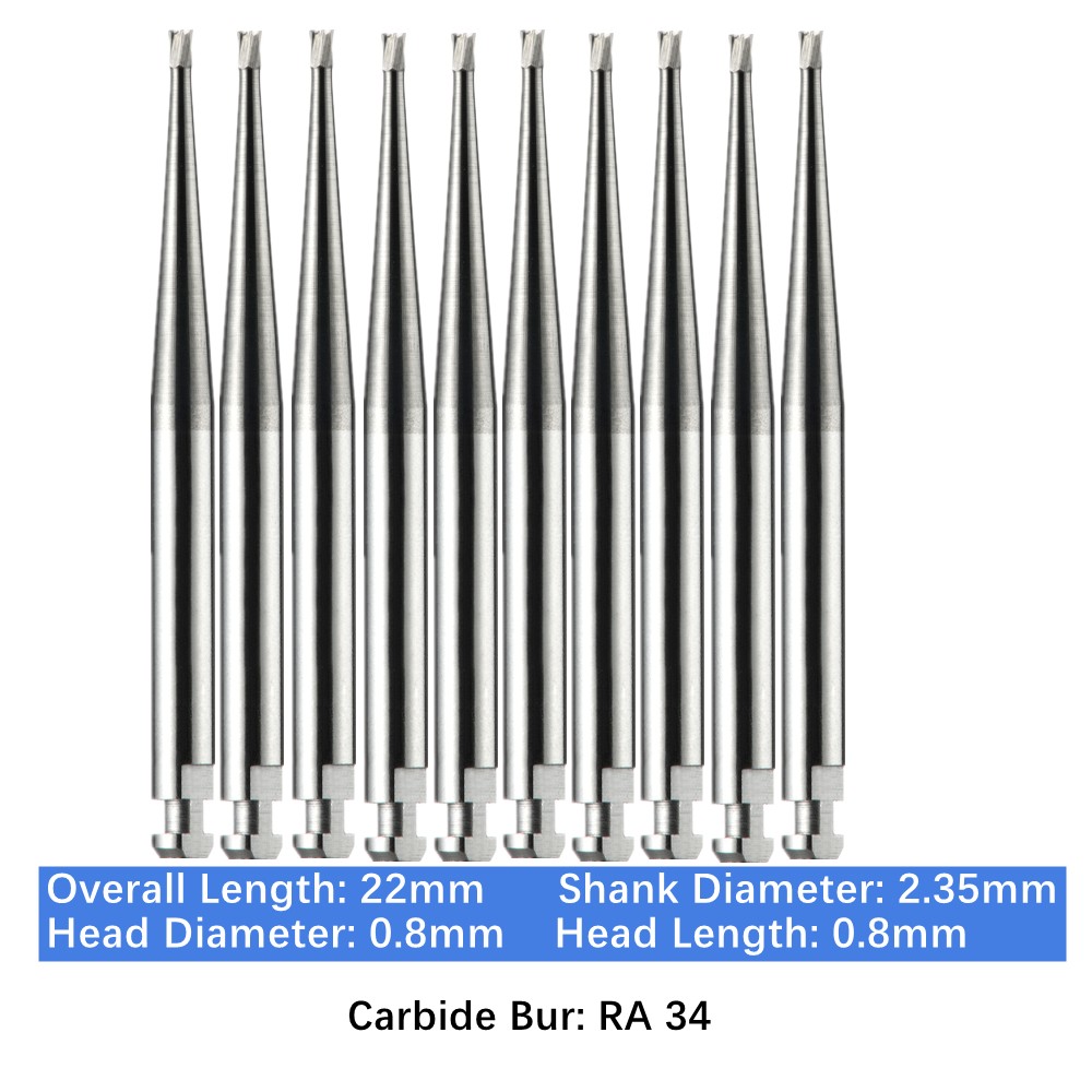 Vakker 10PC/PACK Dental Low Speed Carbide Burs Tungsten Latch Type LA RA SURG