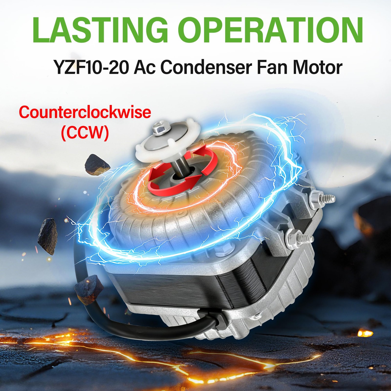 YZF10-20 Condenser Fan Motor AC 120V 60Hz 1550rpm 10/55W 0.8A Electric…