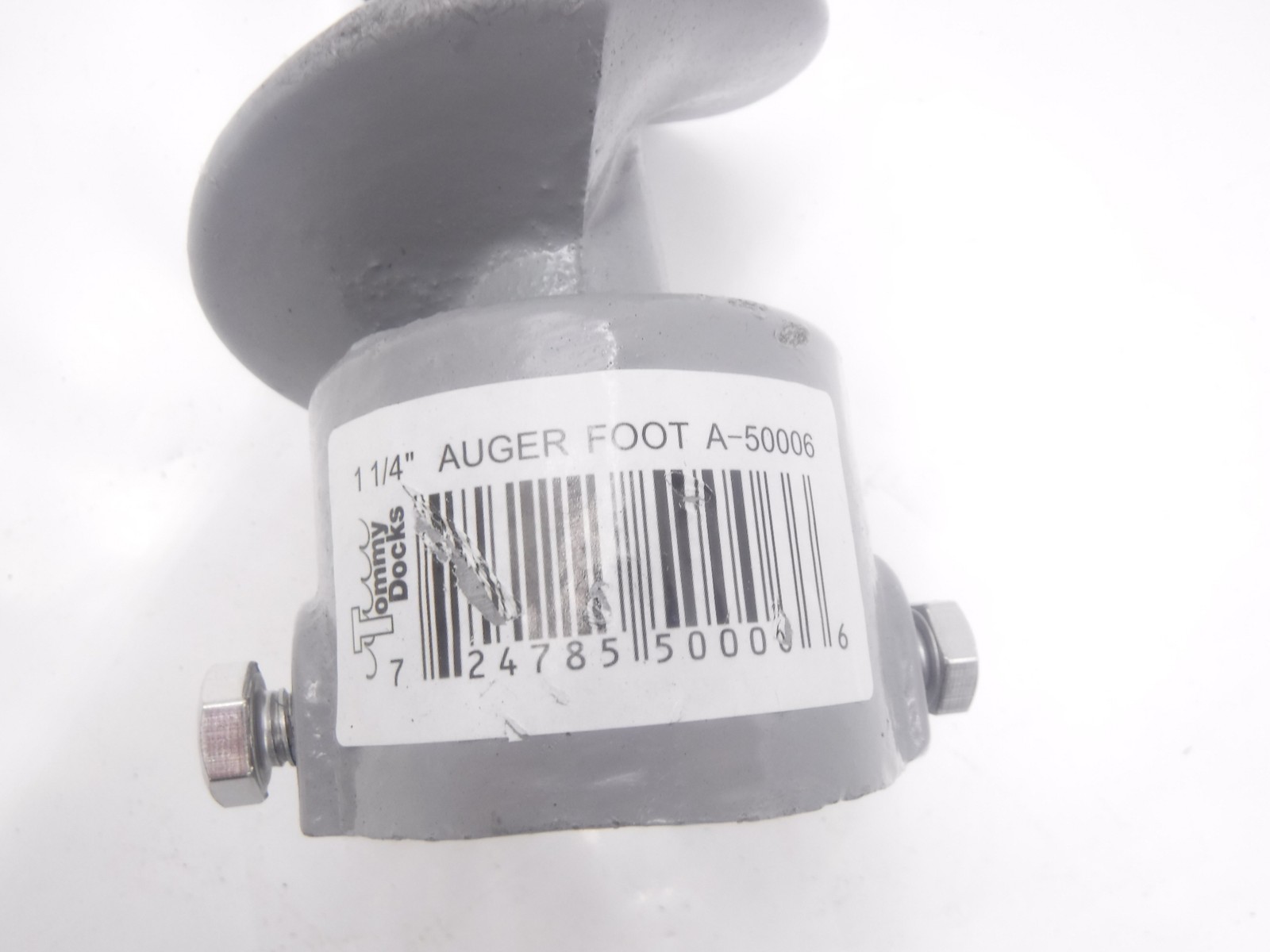 Tommy Docks 1-1/4″ Gray Stainless Steel Normal Duty Auger Foot A-50006