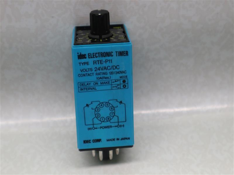 Idec RTE RTE-P11 RTEP11 Electronic Timer 24VAC/DC 120/240VAC 10A(RES.)