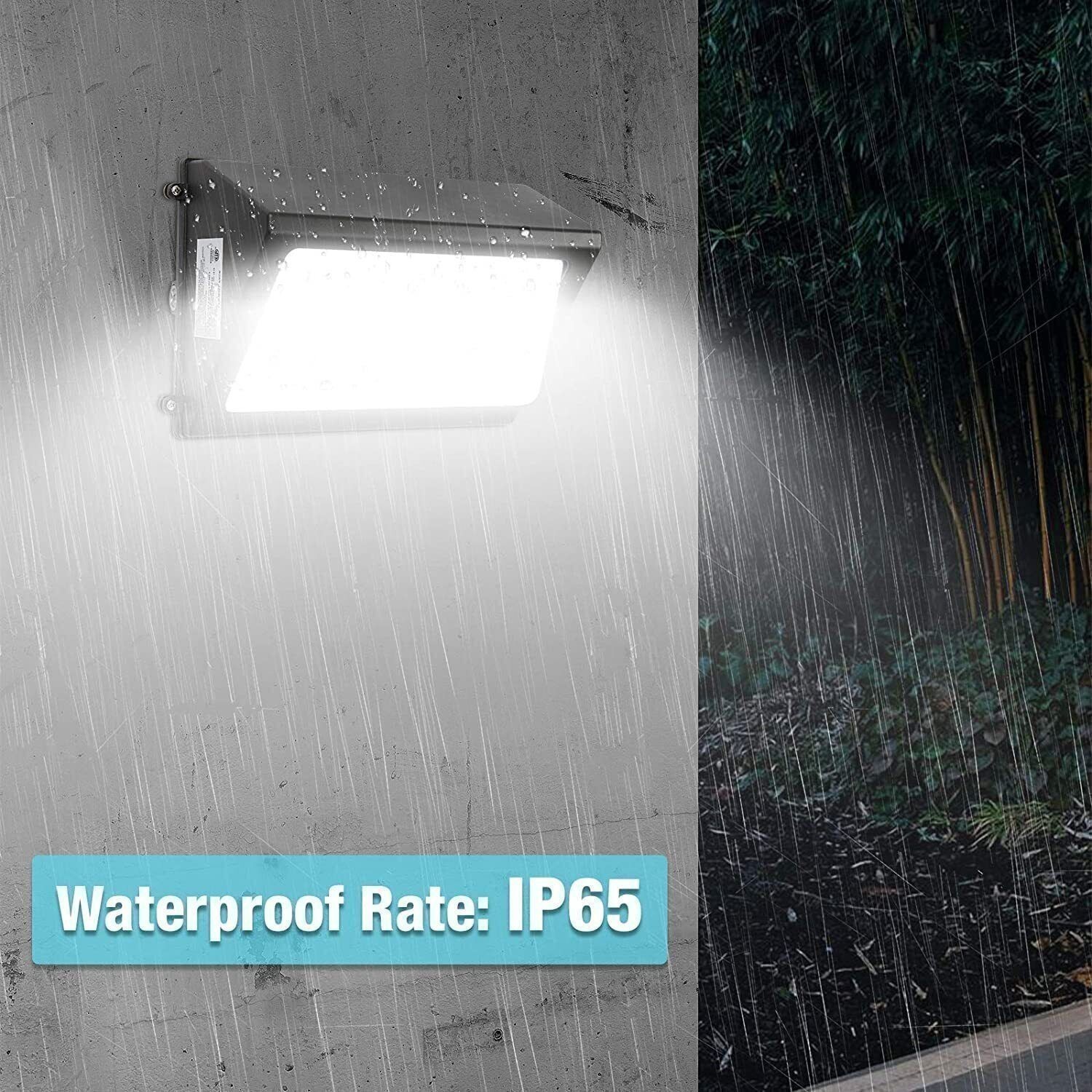 80/60/48W 2PCS LED Wall Pack Light (Photocell) Wall Lamp Outdoor Security Light