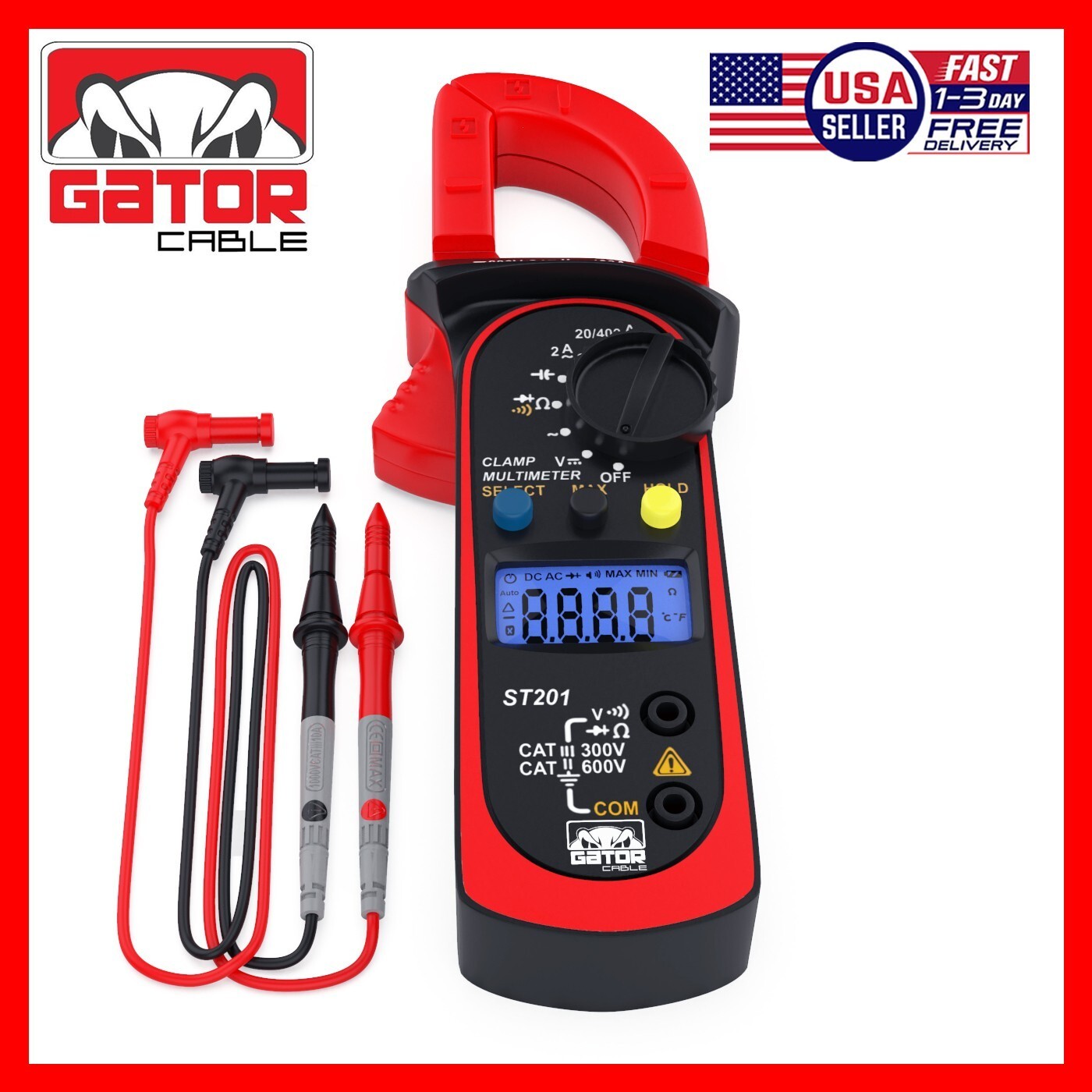 Digital Multimeter Amp Clamp AC DC Voltmeter Ammeter Ohmmeter Volt Tester Meter