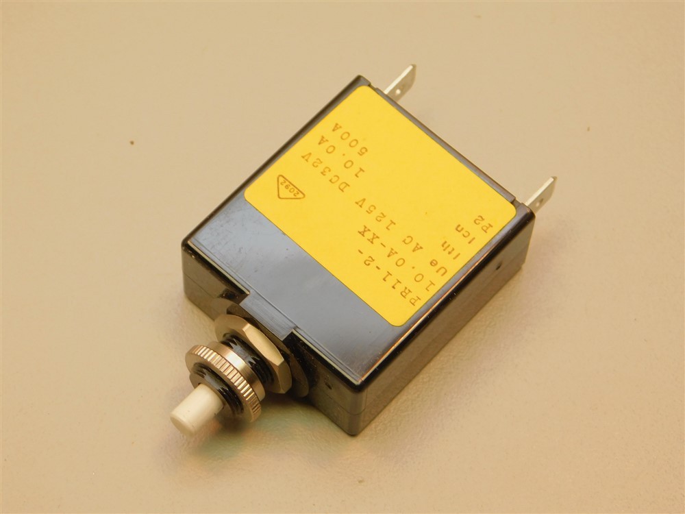 Airpax PR11-2-10.0A-XX 10A 125VAC/32DC 50/60Hz Push to Reset Circuit Breaker