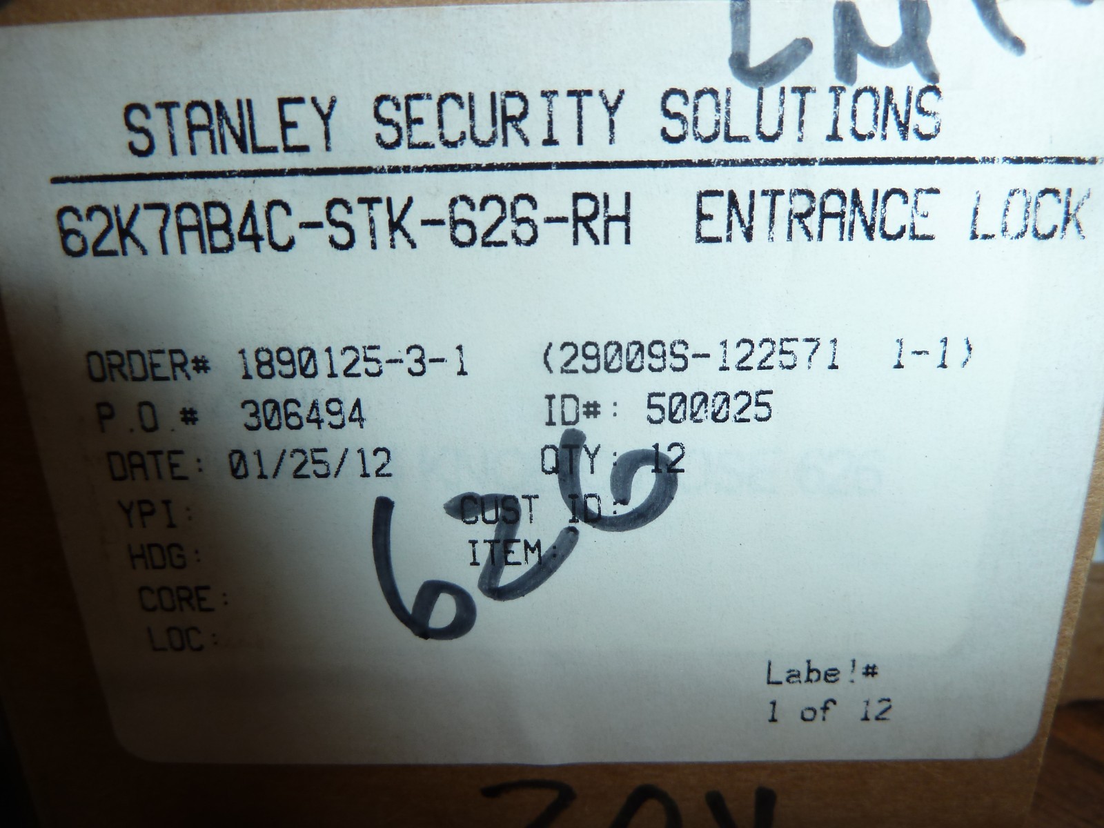 NEW Best Stanley Security Solutions 62K7AB4C STK 626 Entrance Lock set door knob