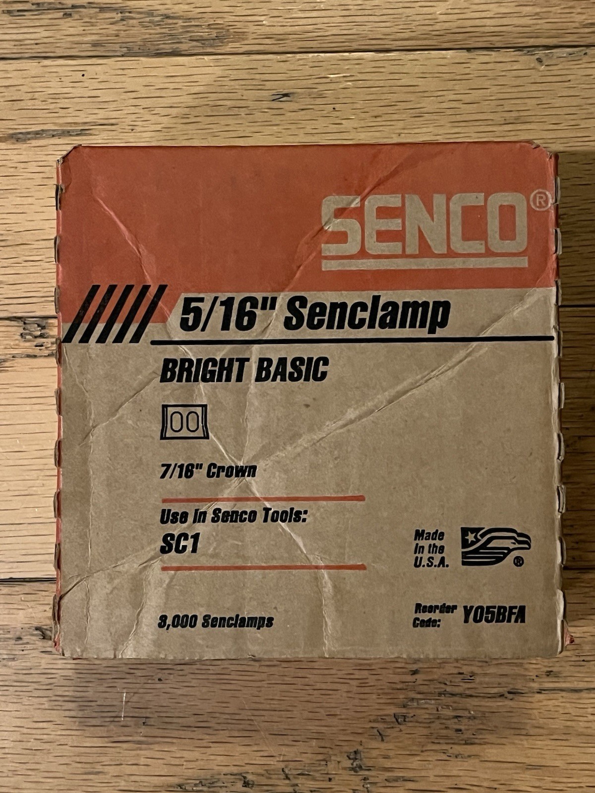 Senco Y05BFA 5/16 x 7/16 Crown Bright Basic Fasteners 3000 Senclamps Use In SC1