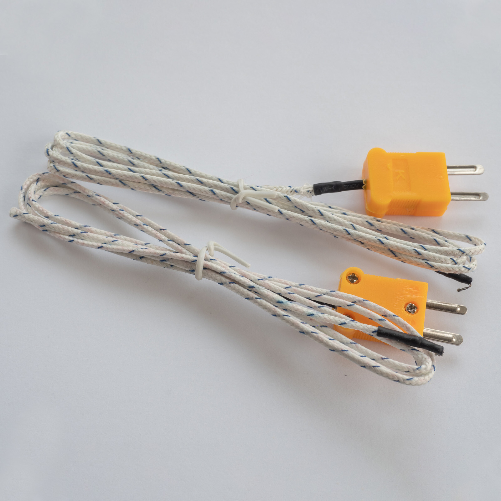 3pcs K Type Thermocouple with Mini Connector Plug Temperature Sensor Probe 6.6ft