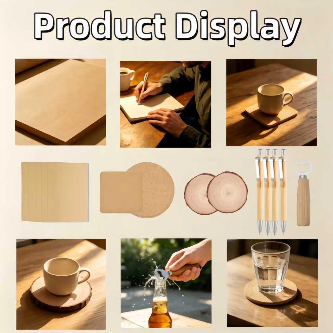 136 PCS Laser Engraving Material Kit – 22 Types Wood, Acrylic, Metal, Leather Bl