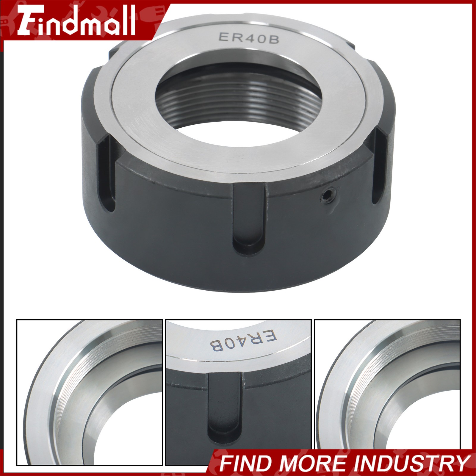 Findmall Precision ER40 Ball Bearing Collet Nut for Tool Holder