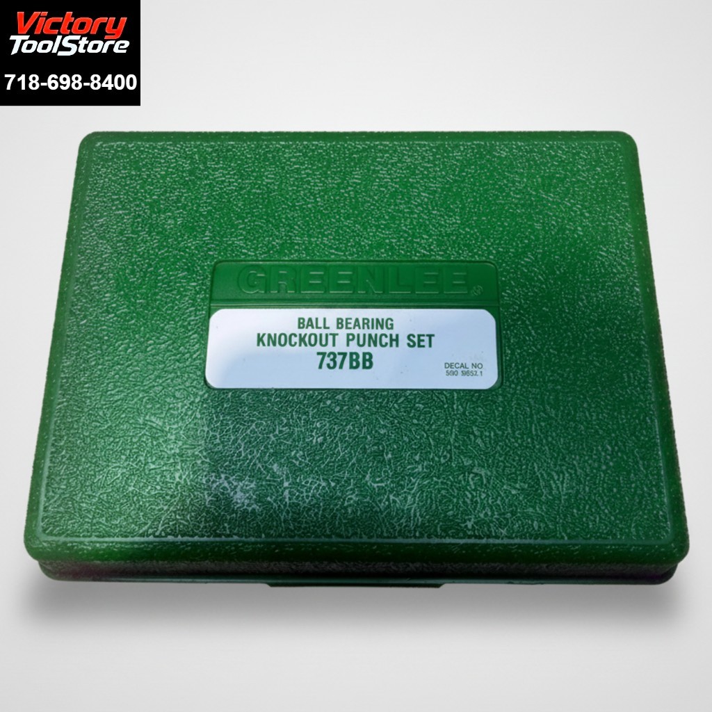 Greenlee 737BB Manual Knockout Punch Set 1-1/2″-2″ Conduit 10 Ga Steel New
