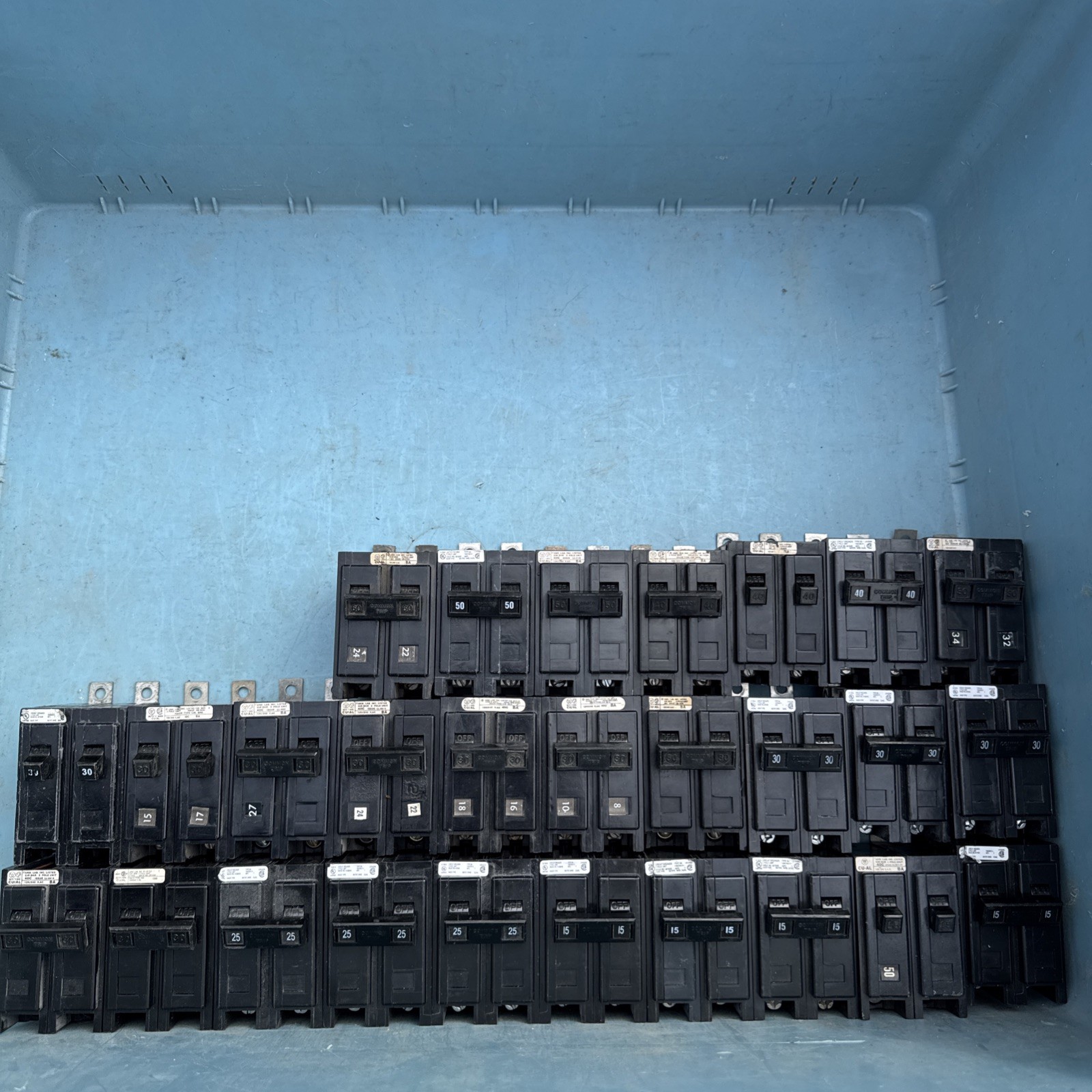 Lot of 27 Eaton Westinghouse Cutler Hammer 2P Circuit Breaker 15A 25A 30A 40A 50