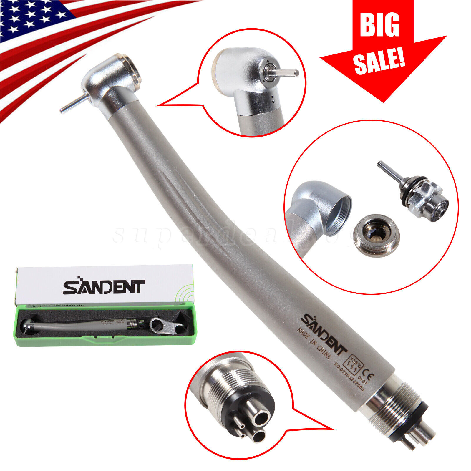NSK Style Dental High Speed Handpiece Push Button Standard/Big Head 2Hole/4Hole