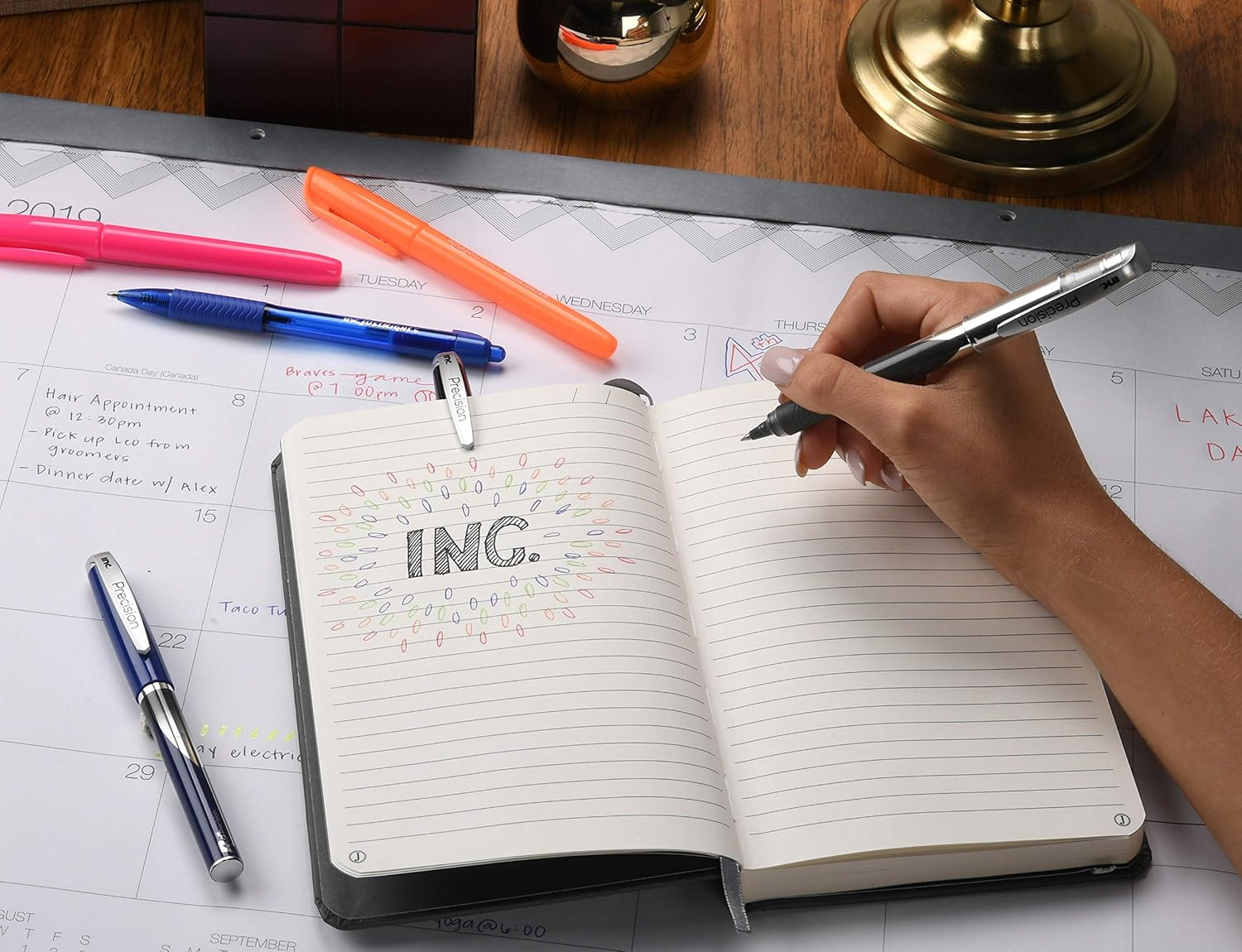 Inc. R2 Precision Rollerball Pens – 0.5 Mm Ultra Fine-Point Pen Set with Comfort