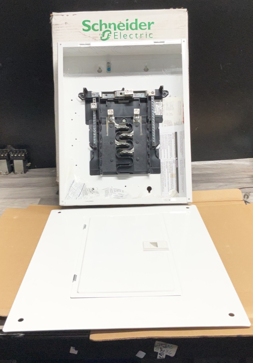 SCHNEIDER INDOOR ELECTRIC BOX 125A 8 SPACES 16 CIRCUITS 120/240V #300H105PR8