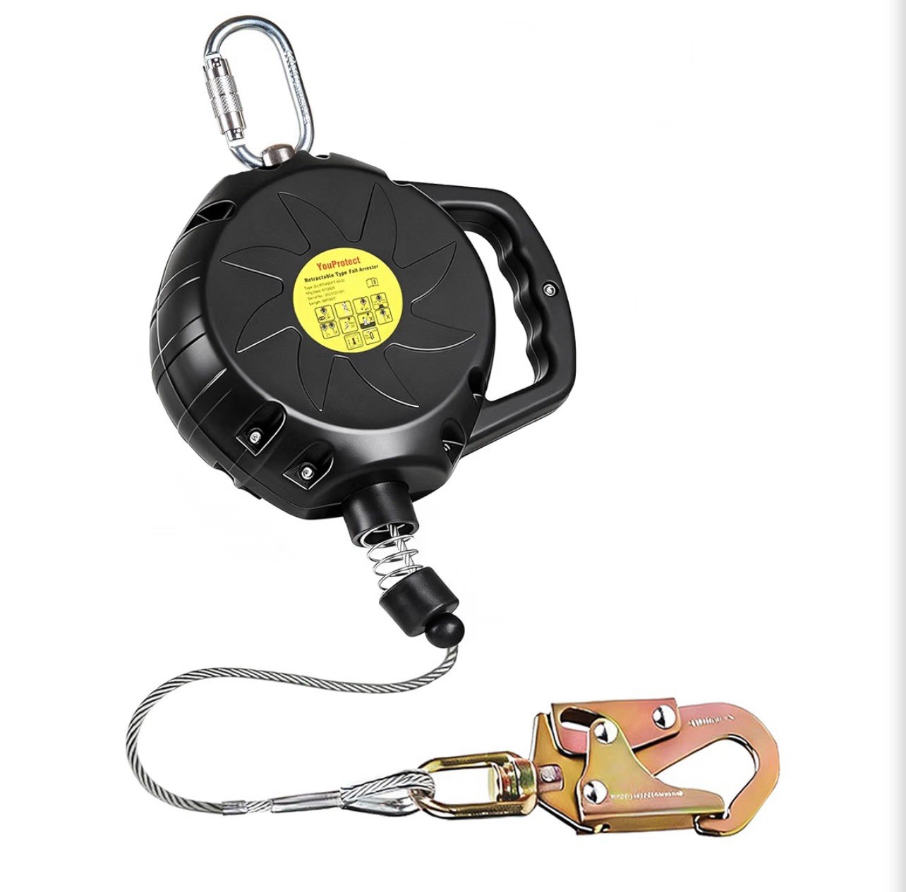 Self Retracting Lifeline 50FT Fall Protection Retractable Lanyard, Class 1 SRL