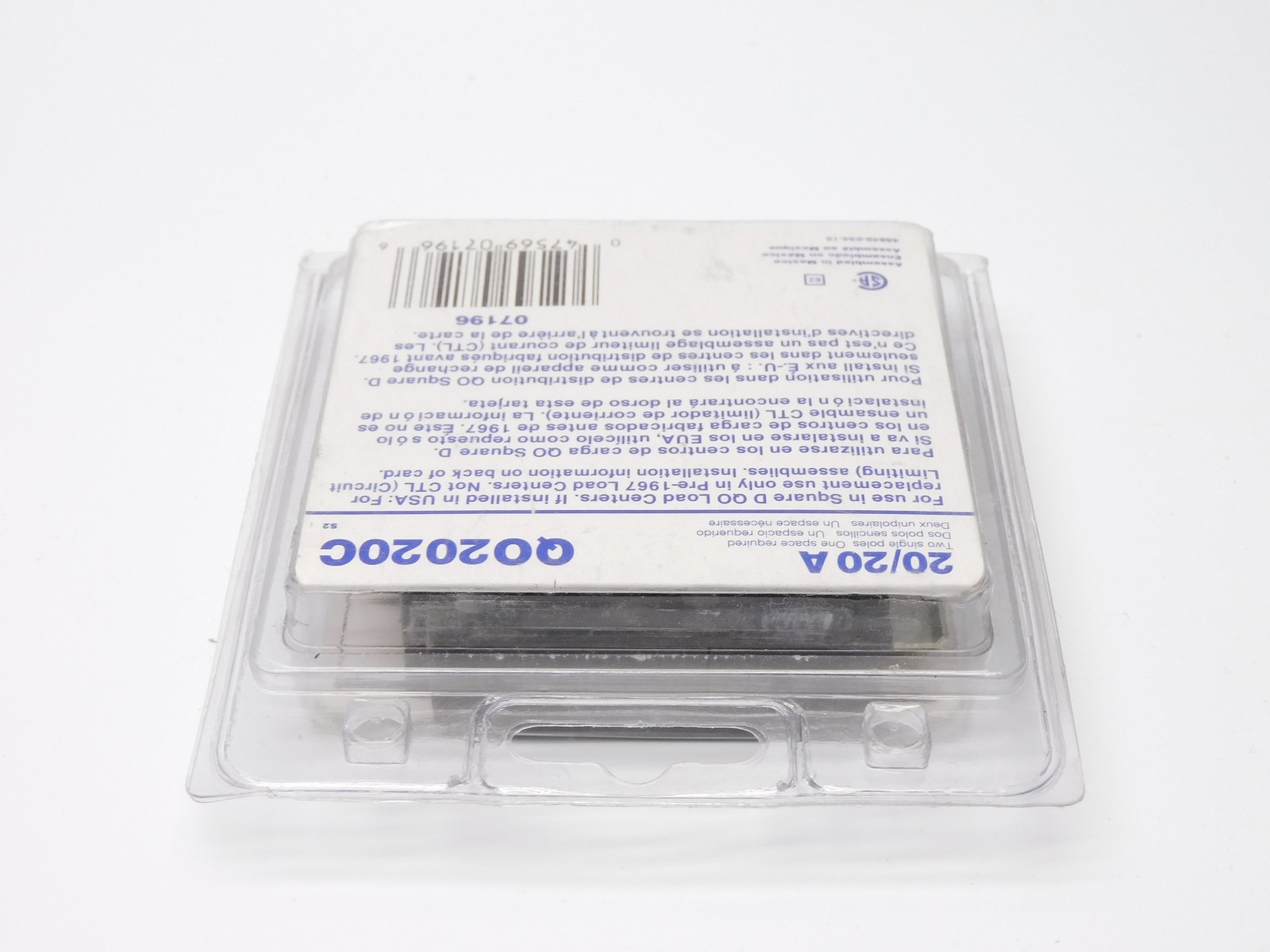 SQUARE D QO2020C 120/240V 20A NSMP