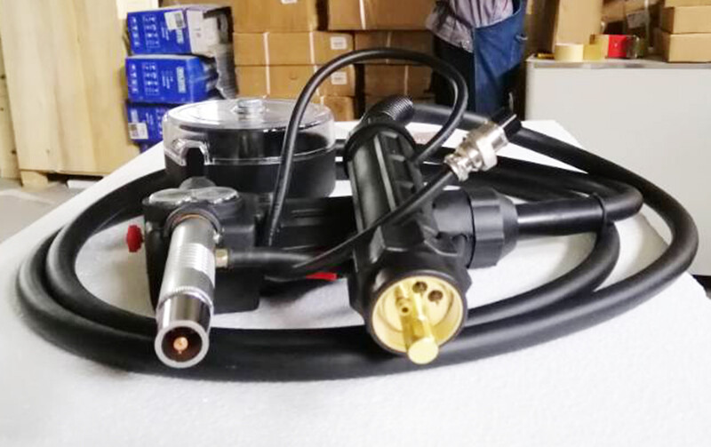 PreAsion 9.8ft/3m Aluminum MIG Welder Spool Gun Wire Cable DC24V Euro Adpator US