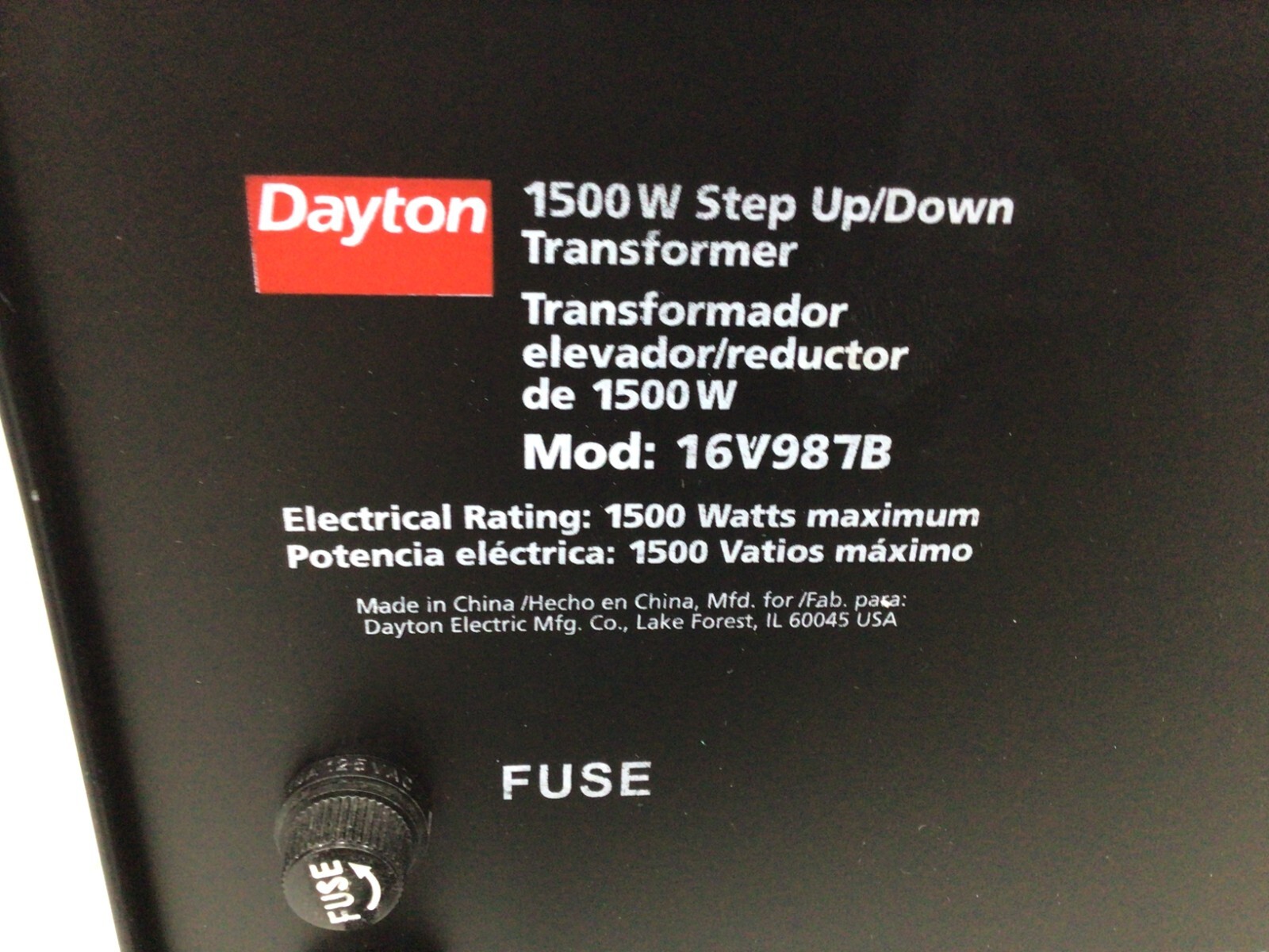 Dayton – 16V987 Step Up/Step Down Voltage Converter, 110V Ac To 220V Ac, 220V Ac