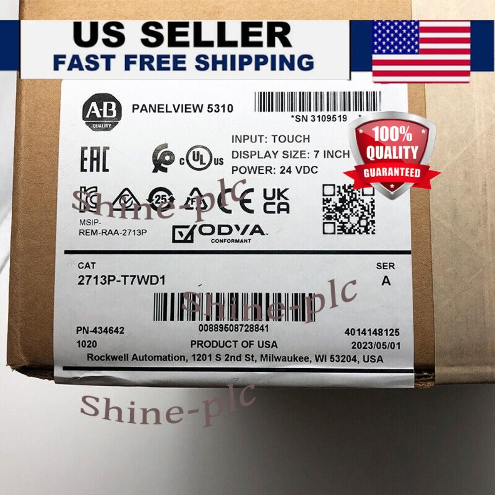 2713P-T7WD1 New AB Sealed PanelView 5310 Graphic Terminal 2713PT7WD1 US Free Tax