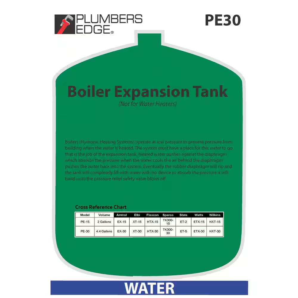 Plumbers Edge PE30 30 PSI Thermal Expansion Tank for Water Heater System