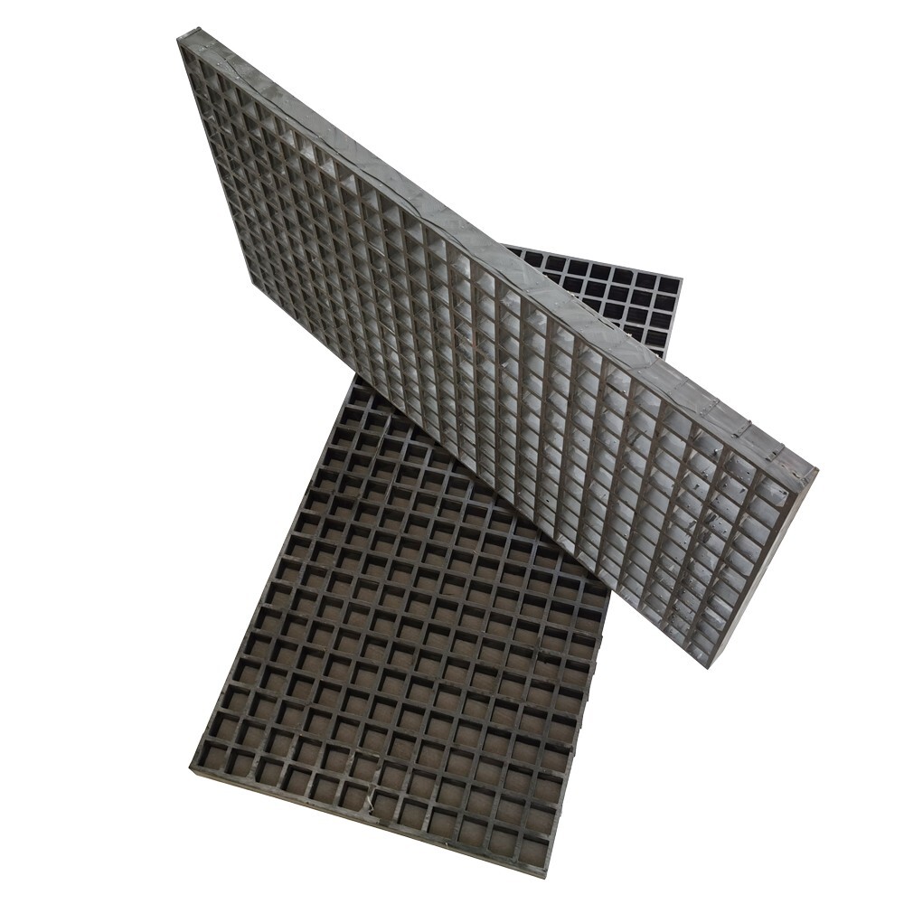 39.4″*19″(100cm*48.5cm) Gray Fiberglass FRP Grating Fiberglass Grille 1.5″ Thick