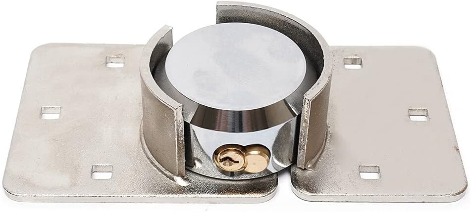Heavy Duty Hidden Shackle Padlock & Hasp with Keyed Alike for Trailer Vans