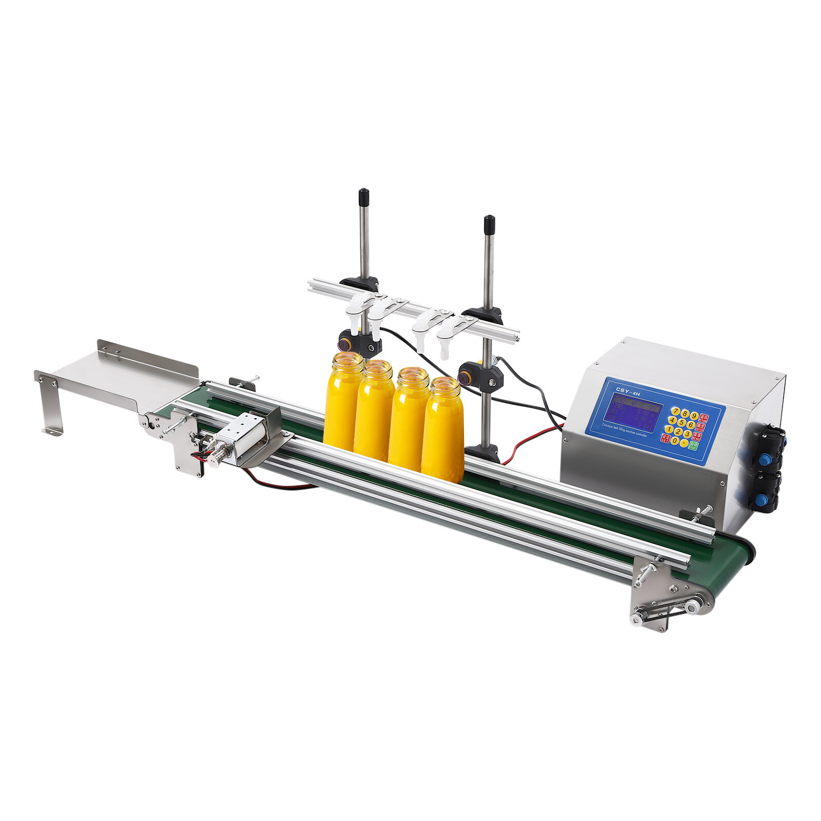 4-Head Automatic Liquid Filling Machine 10-500ml Bottle Filler Mini Filling Line