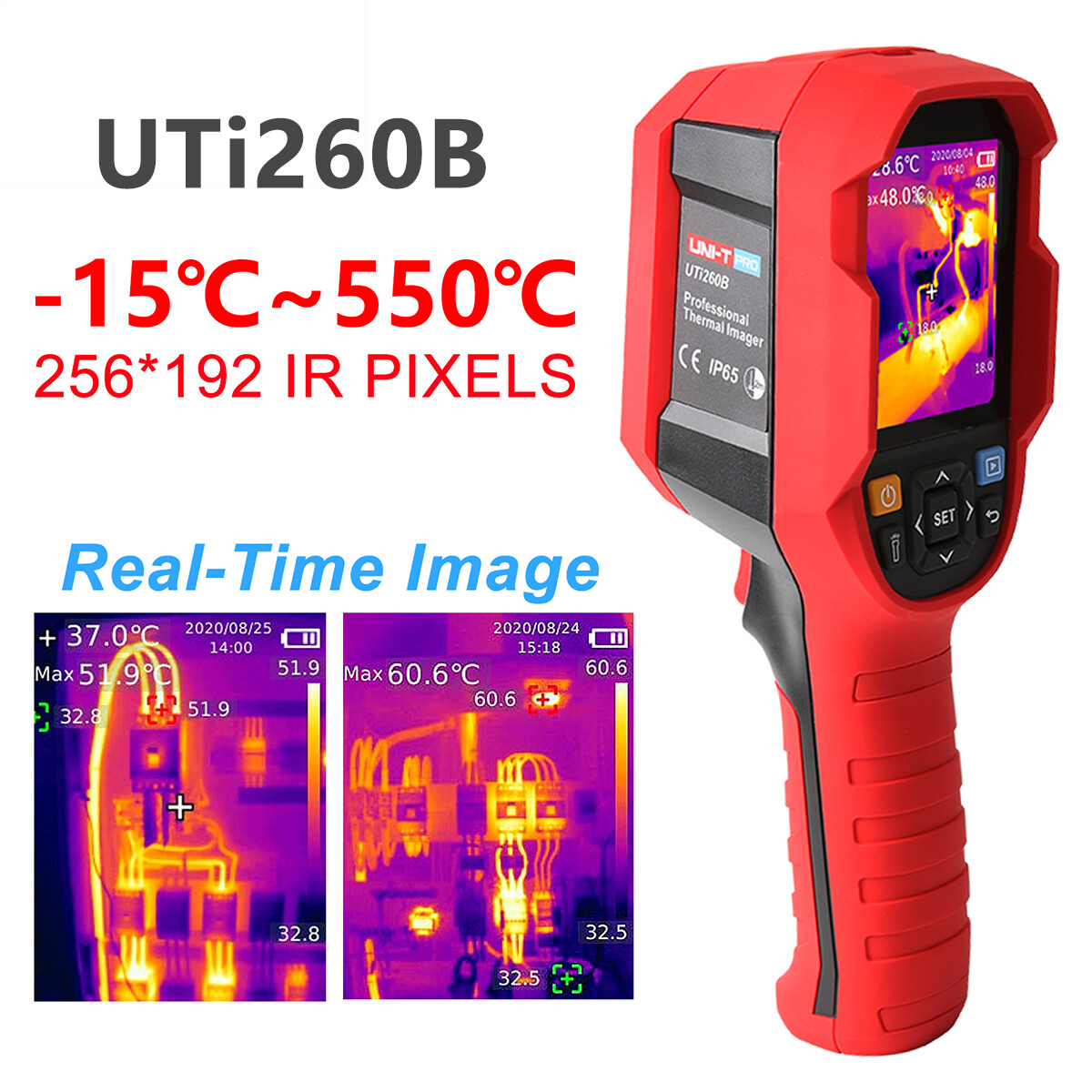 UTi260B Heavy Duty Thermal Camera -20℃~550℃ Image Capture 7 Palettes PC IP65
