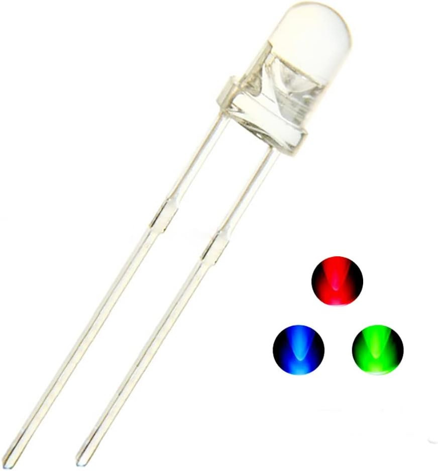 100Pcs 5Mm RGB Multicolor Slow Flashing LED Diode, Multi-Color Blinking Chang…