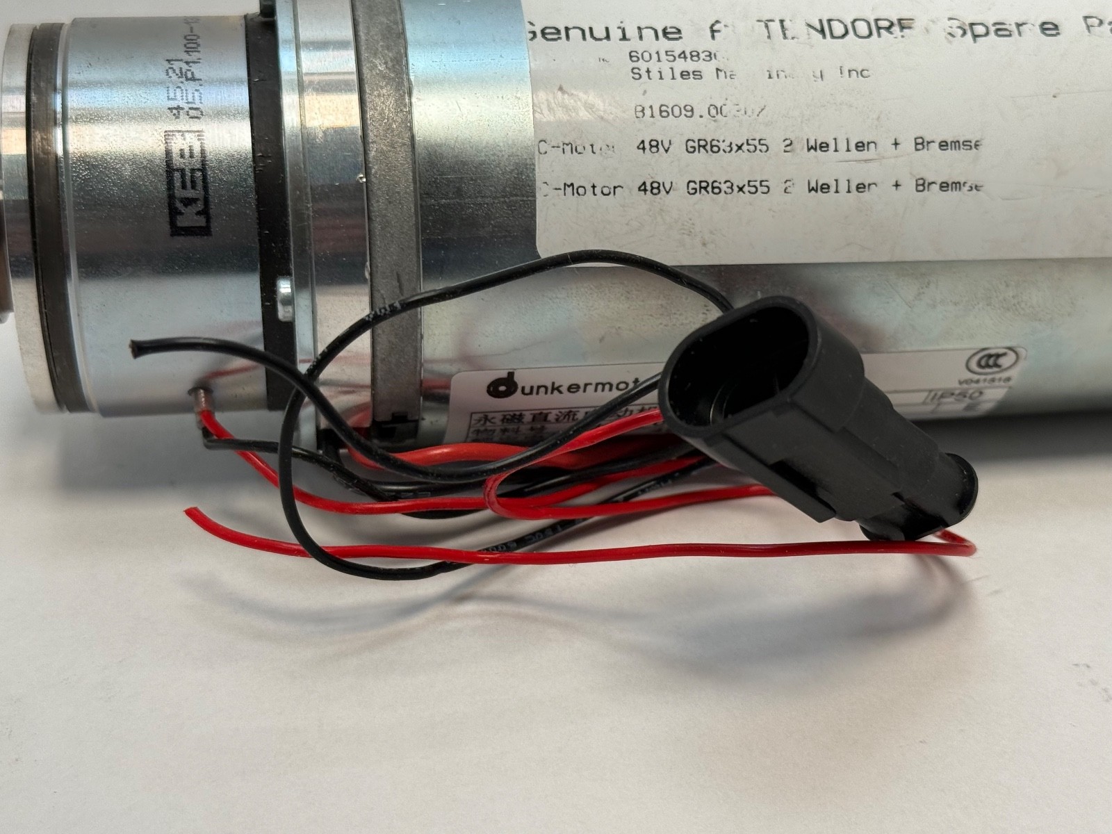 Unkermotoren GR63X55 Motor IP50 48VDC 94.1W 2.5A3200rpm