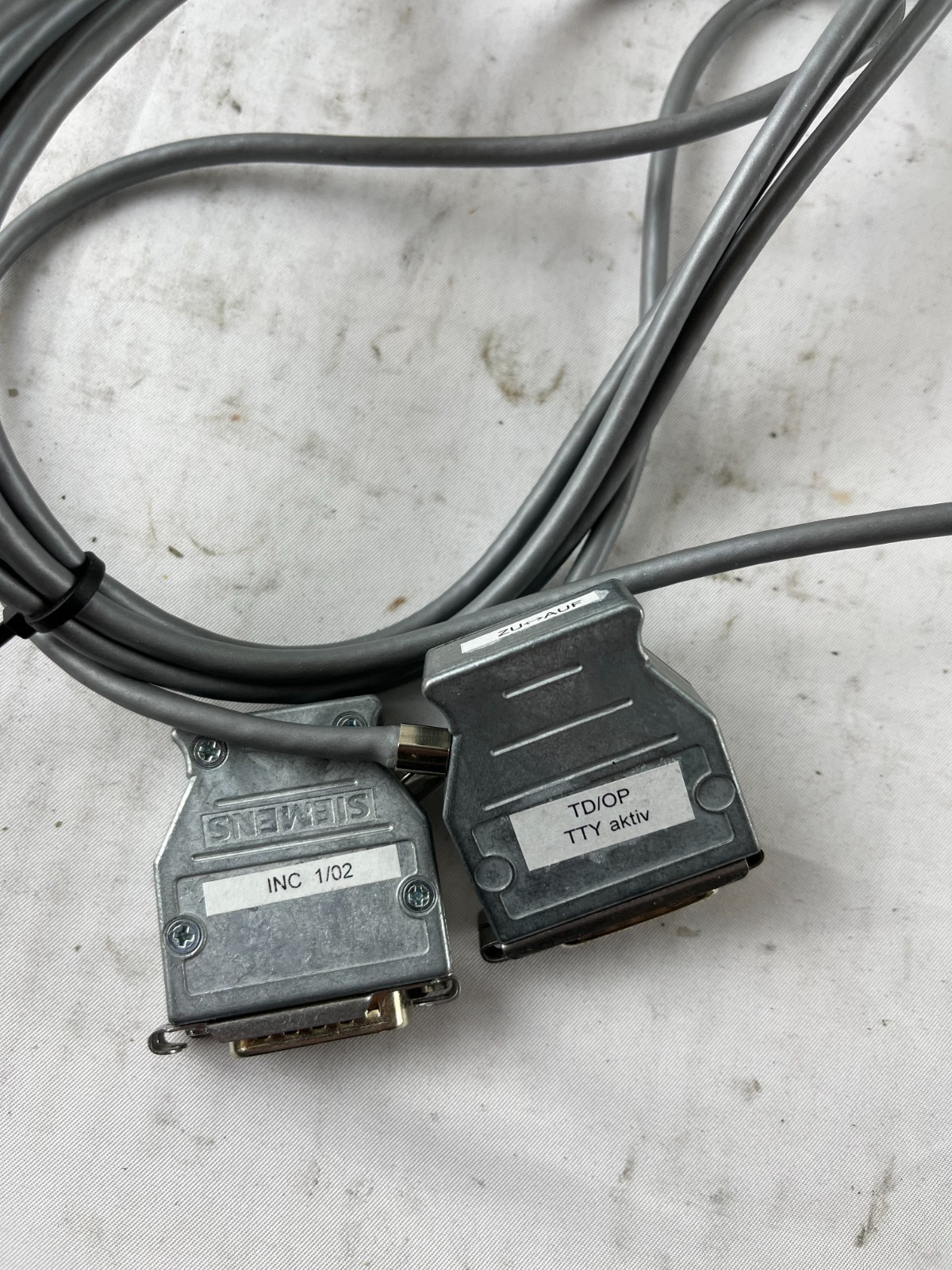 Siemens TTY Cable TDI OP TTY aktiv INC 1/02 PLC HMI Interface Cable Used Spare