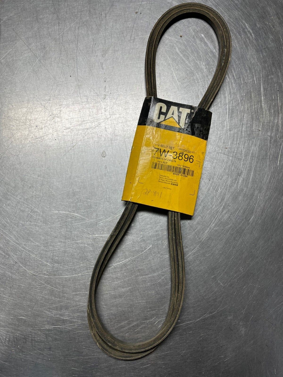 7W3896 Genuine OEM CAT BELT SET Qty 2 Belts 2P-4191 Caterpillar 7W-3896
