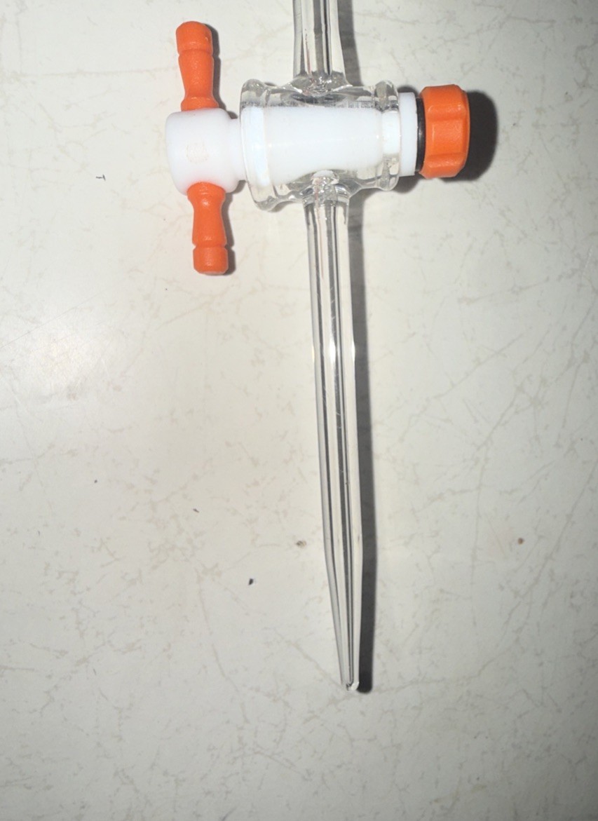 KIMAX Glass 2mL Graduated Class A Micro Buret Burette w/ Reservoir (No Stopper)
