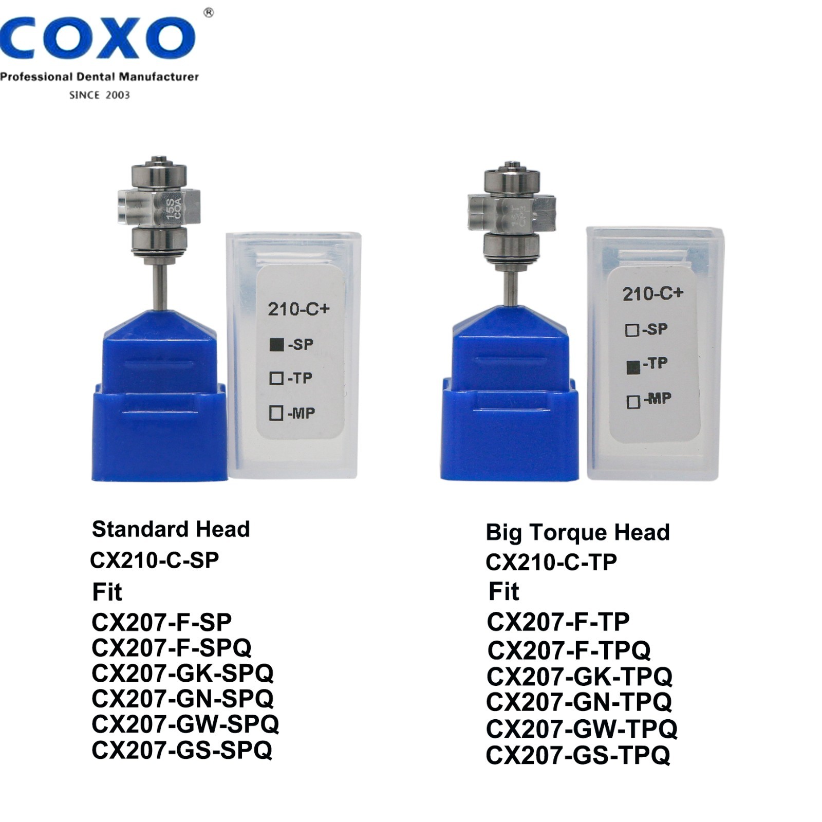 COXO Dental Handpiece Turbine High Speed Fiber Optic KAVO 6 Pin E-type Connector
