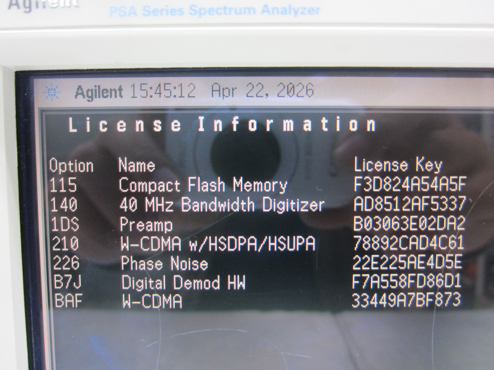 HP/KEYSIGHT/ Agilent E4445A 3Hz-13.2 GHz Spectrum Analyzer with Opts, Calibrated