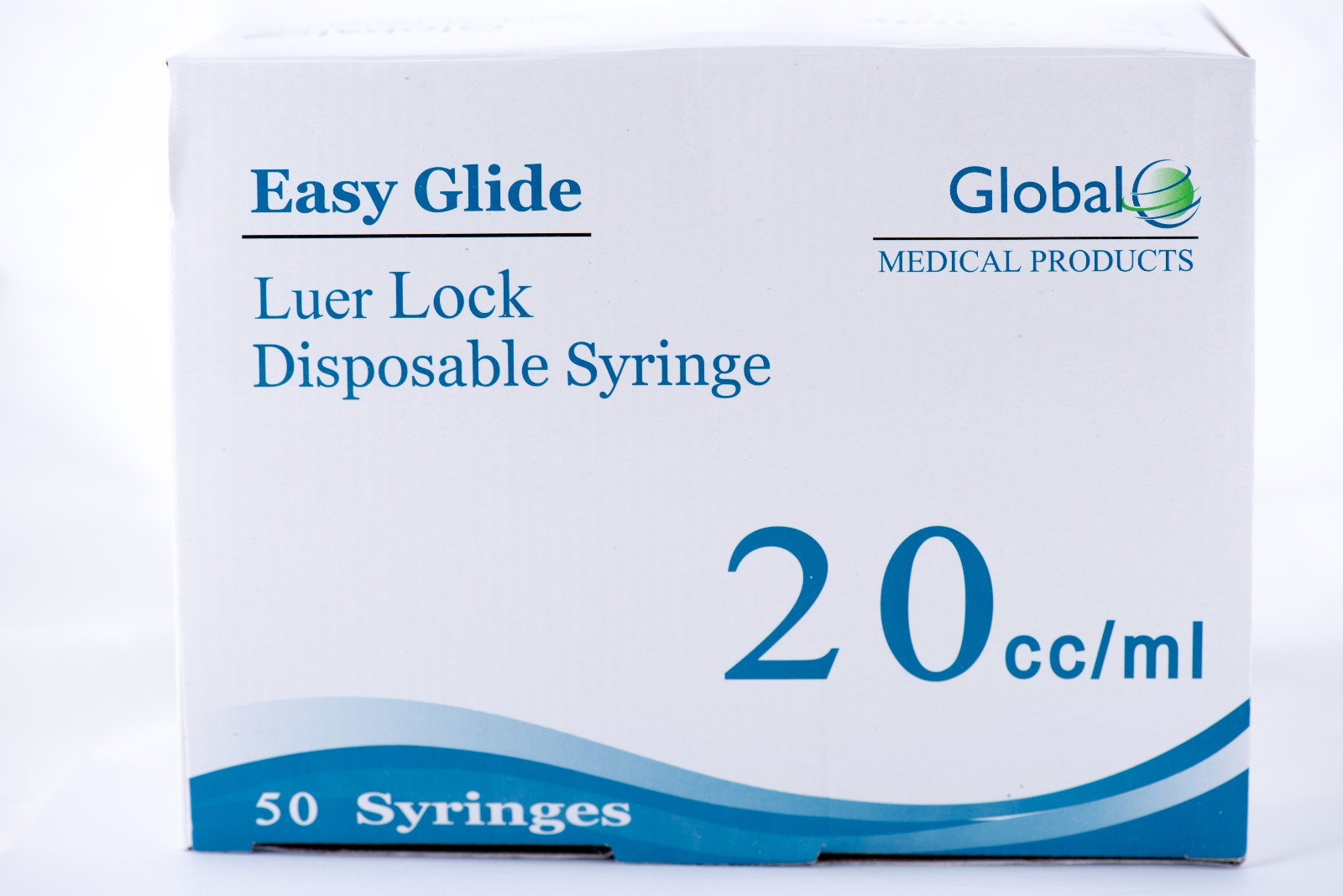 Global Medical Products EASY GLIDE LUER LOCK 20cc 20ML STERILE-2-Boxes of 50