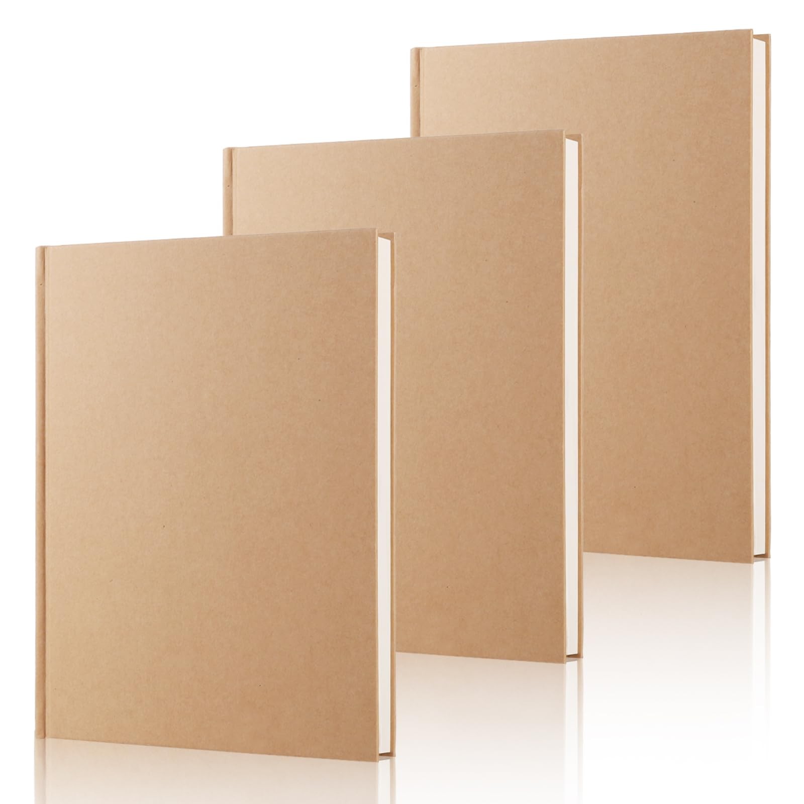 zmybcpack 3 Pack B5 Blank Notebook Journals 7.6″ x 10″, 160 Pages/80 Sheets, …