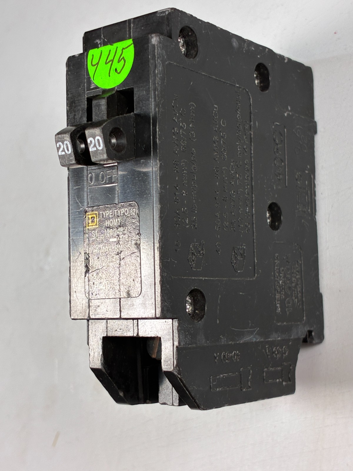 Square-D HOMT2020 Twin Tandem Double (20/20-Amp) 2P 120/240V 60-DAY WARRANTY