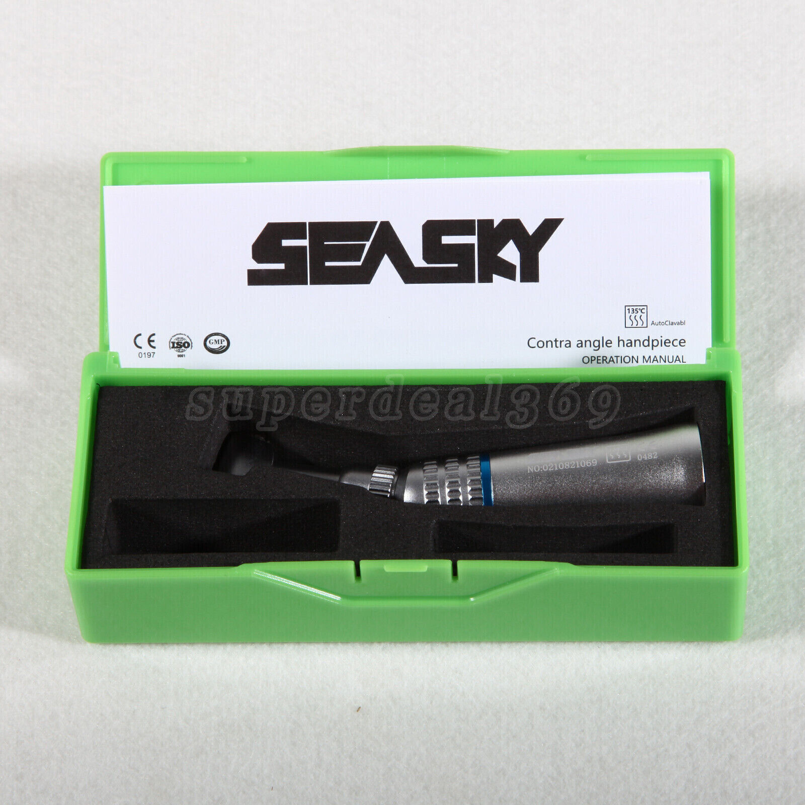 NSK Style Dental Slow Low Speed Contra Angle Handpiece Push Button E-type SEASKY