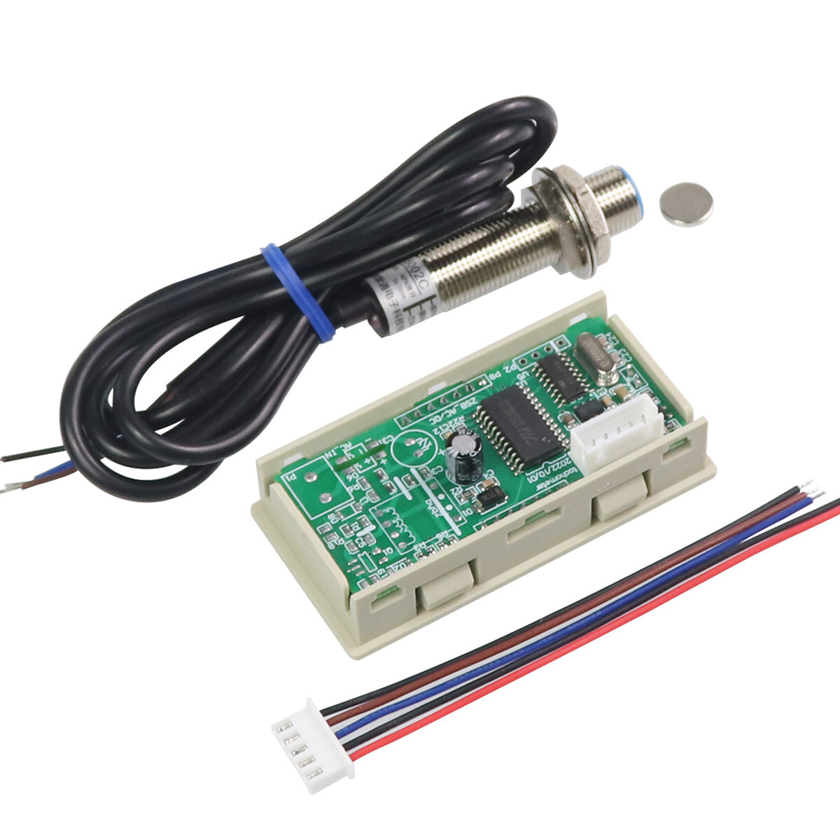 AC 110V-230V DC 8-24V Digital Tachometer RPM Motor Speed Meter Hall Sensor NPN