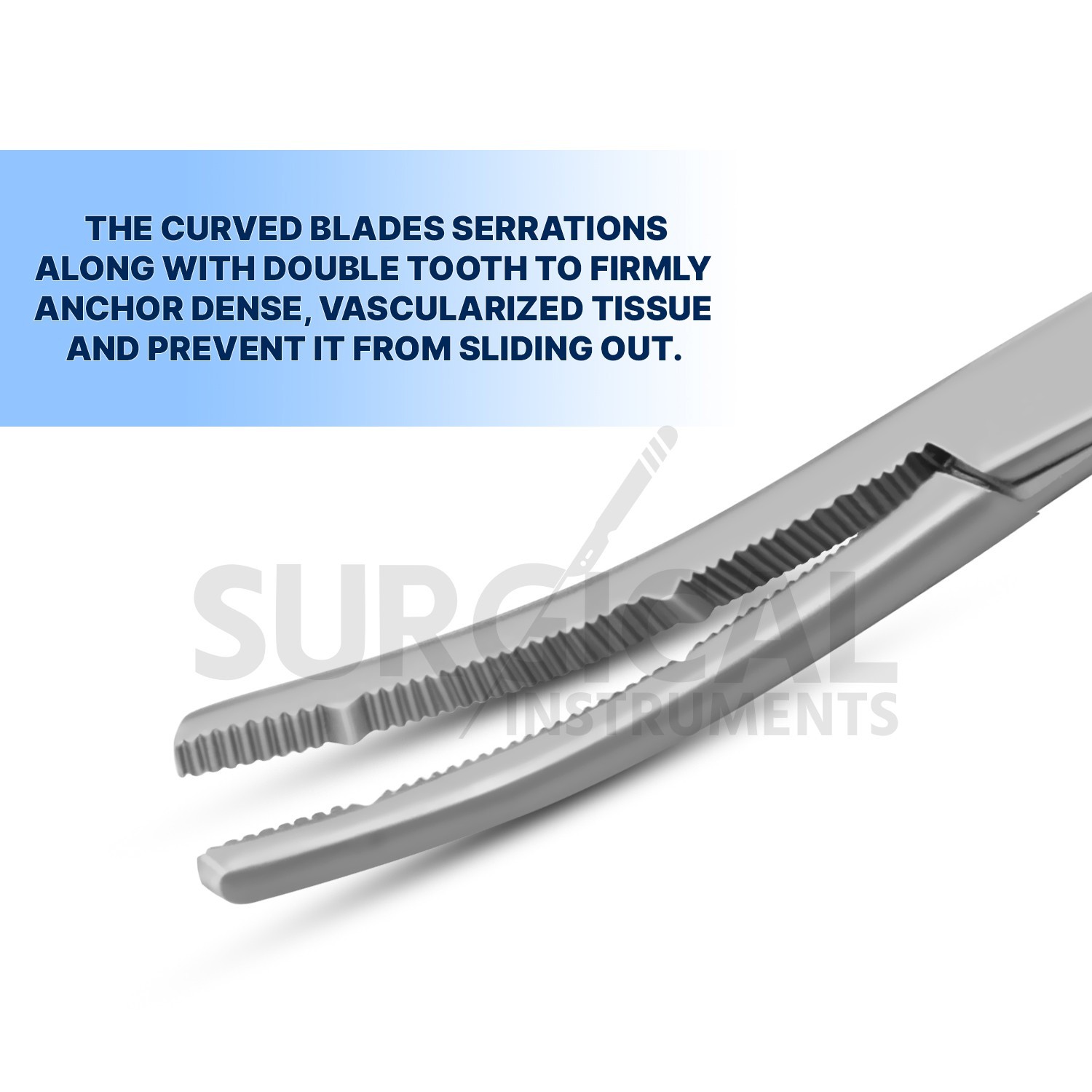 2 Heaney Hysterectomy Forceps Surgical OB/GYNE Curved 8.25″