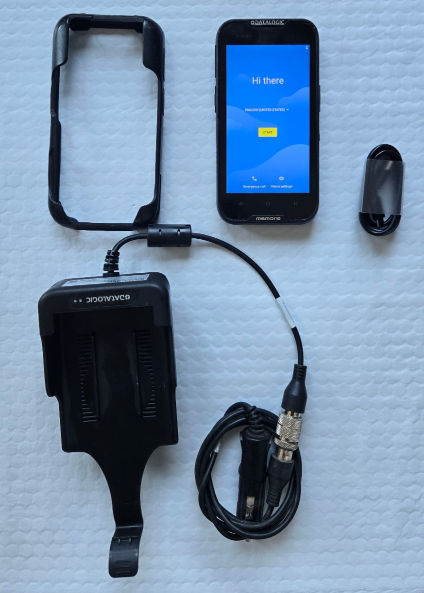 Datalogic Memor 10 Mobile Computer with Rubber Boot, Vehicle Dock, Charger