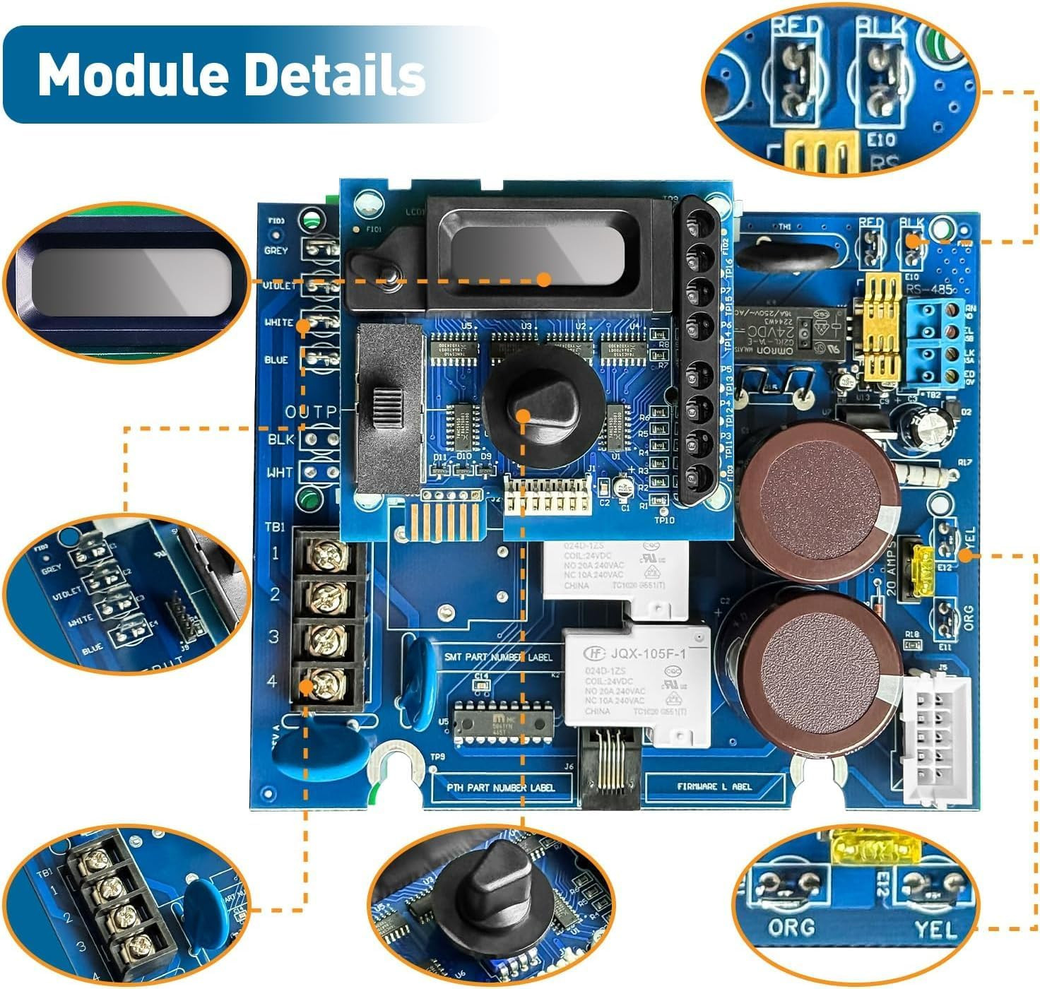 GLX-PCB-RITE Main Circuit Board & GLX-PCB-DSP Display Board Compatible with Hayw