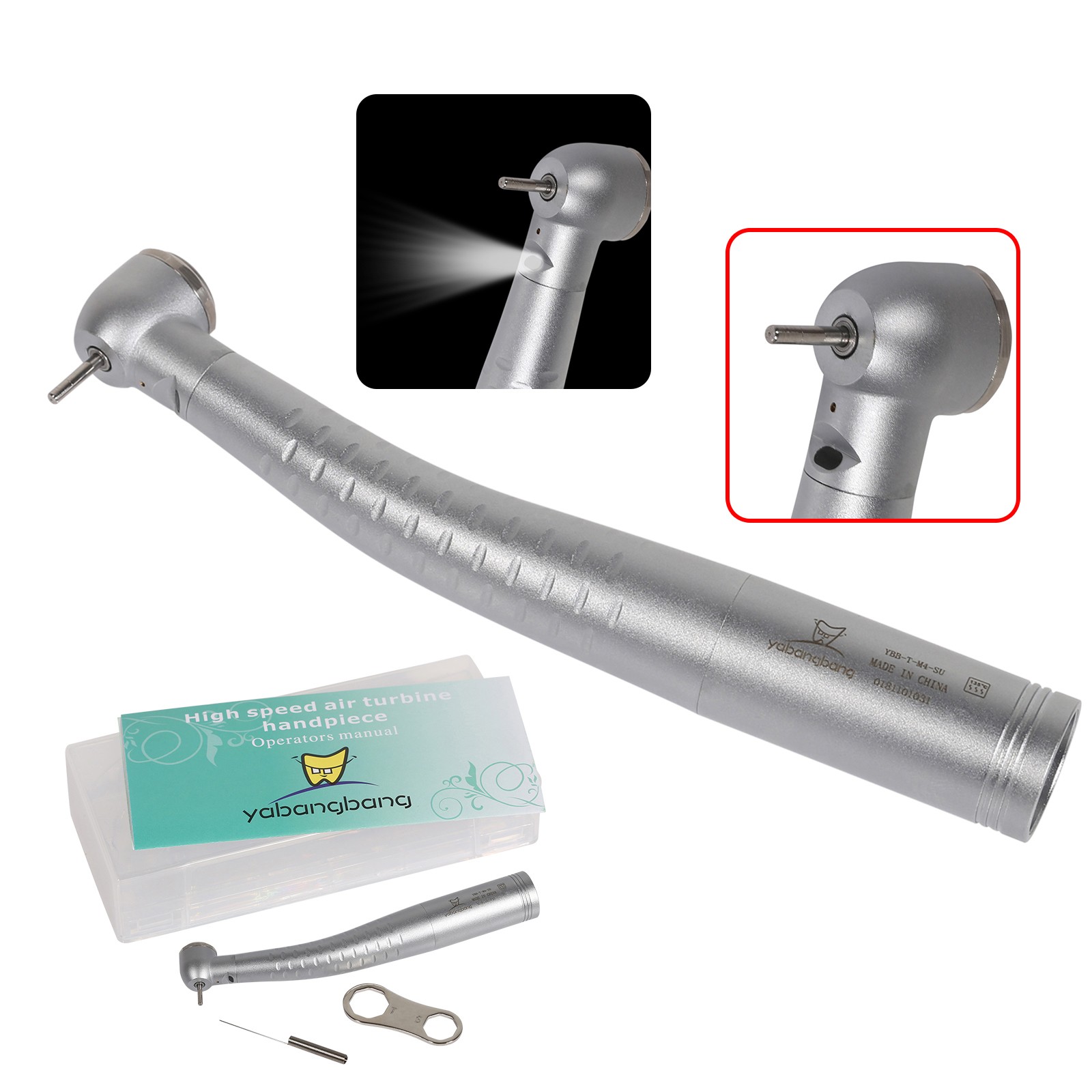 LED Fiber Optic Handpiece Turbine 4 Hole 6Hole Quick Coupler Coupling Dental