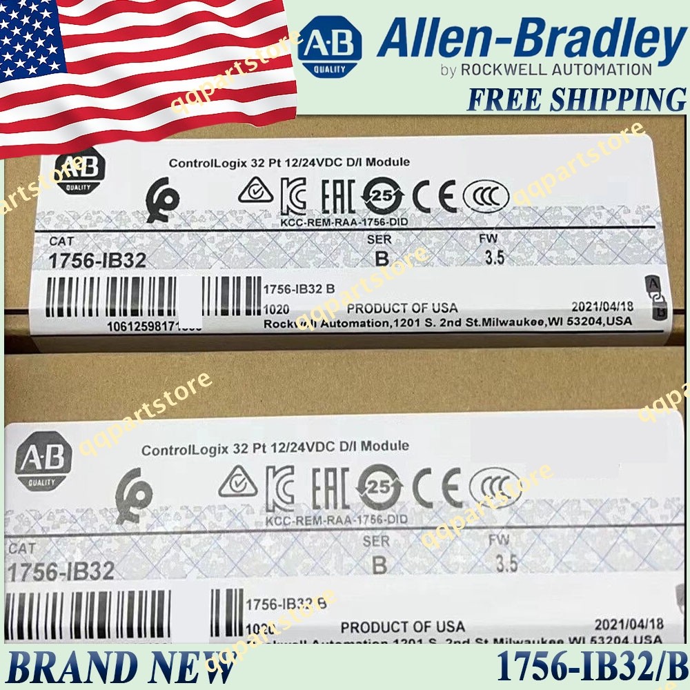 New Sealed AB 1756-IB32 /B ControlLogix 32 Pt 12/24V DC D/I Module 1756IB32
